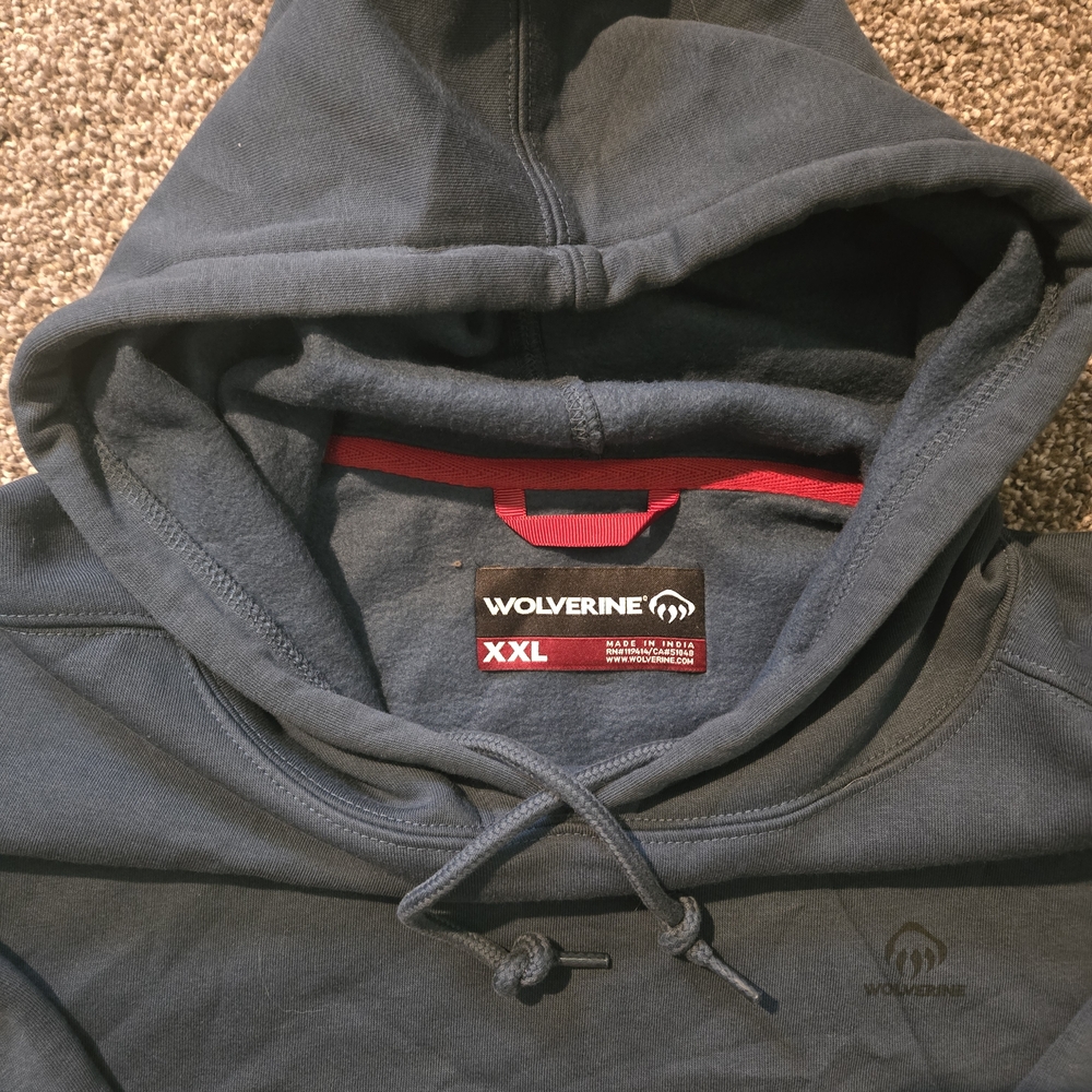 Wolverine Dark Blue Hoodie with Black Logo - Picture 3 of 5